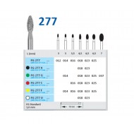 Freze diamantate, flacara, varf rotunjit, minge rugby, forma 277 HORICO